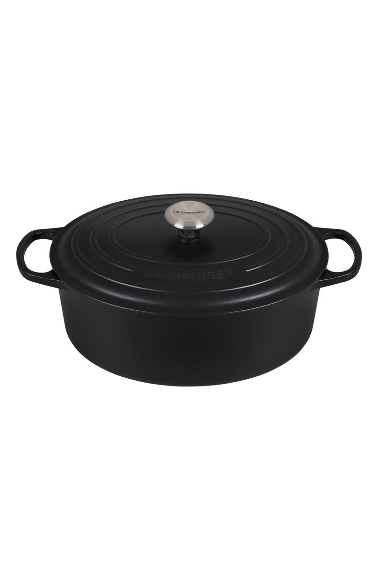 Le Creuset Signature 6.75-Quart Oval Enamel Cast Iron French/Dutch Oven with Lid, Main, color, Licorice