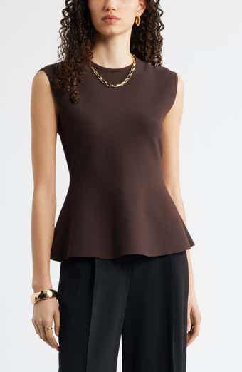 Sleeveless Peplum Sweater