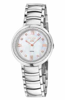 Amalfi Mother-of-Pearl Swiss Diamond Watch, 34mm - 0.04ct.