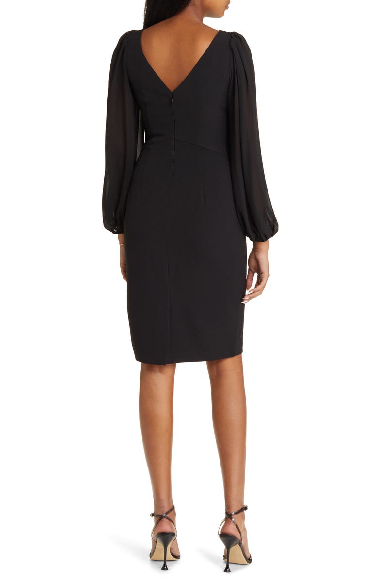 Vince Camuto Long Sleeve Stretch Crepe Sheath Dress, Alternate, color,