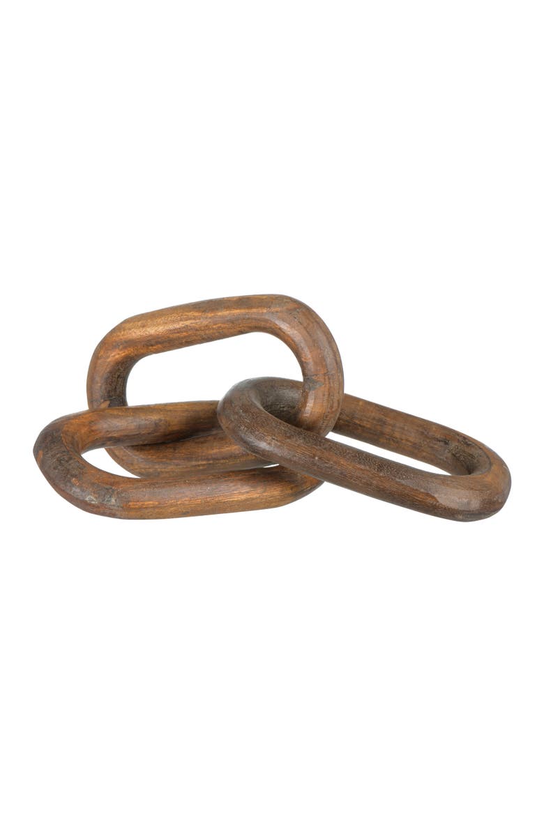 Reclaimed Wood Chain with 3 Links, Main, color, Natural