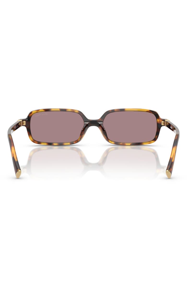 Miu Miu 52mm Rectangular Sunglasses, Alternate, color, Brown Havana