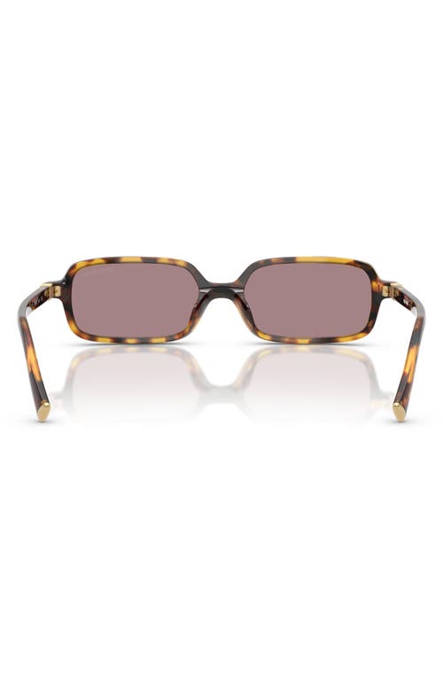 Miu Miu 52mm Rectangular Sunglasses In Brown Havana