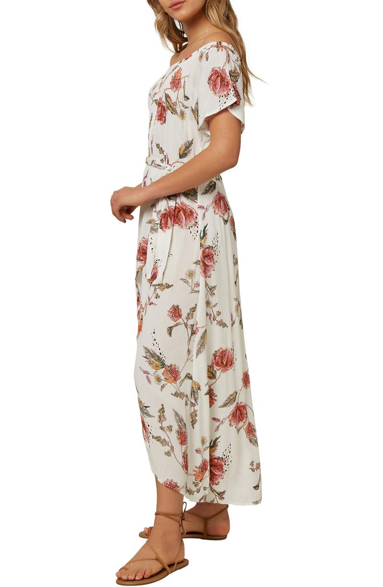 O'Neill Conners Off the Shoulder Midi Dress, Alternate, color, 