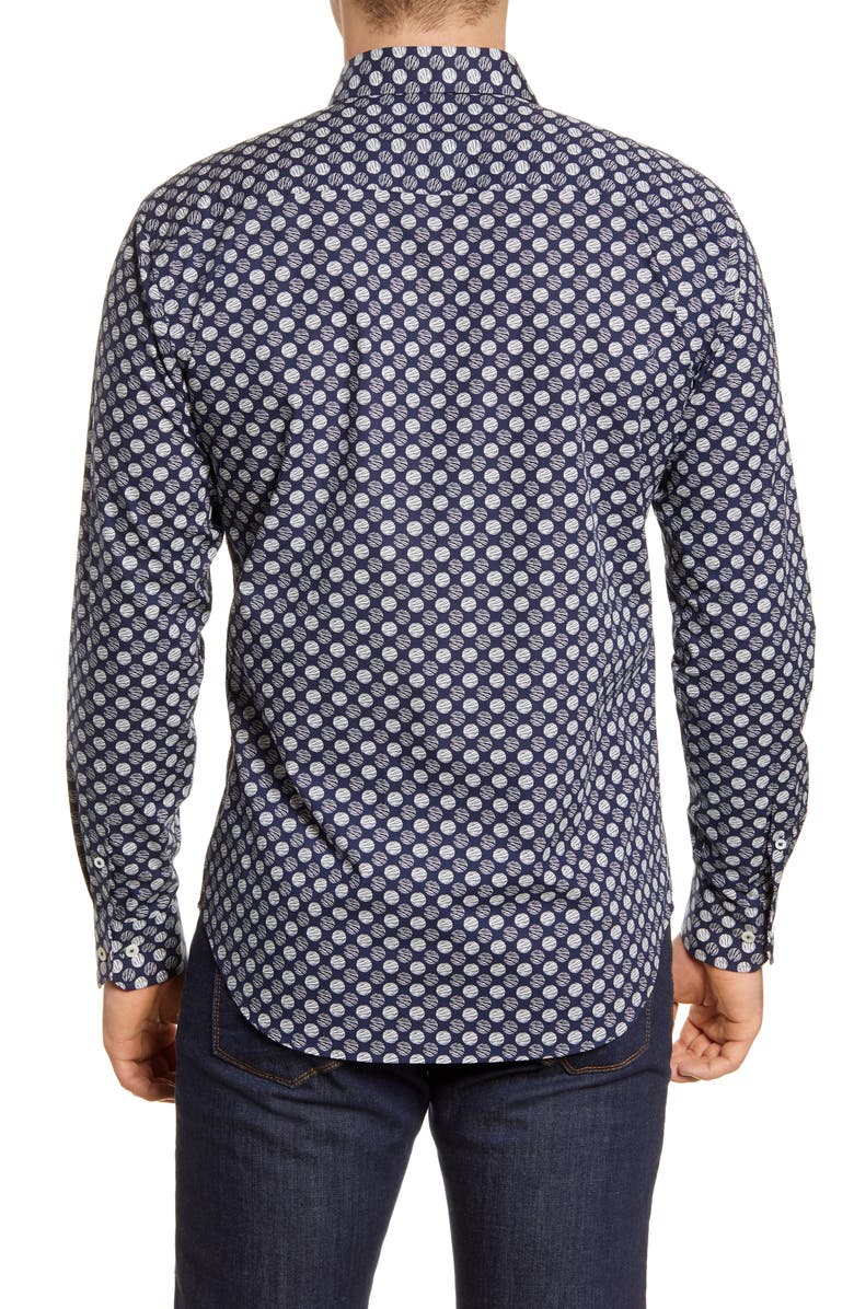 Bugatchi Shaped Fit Button-Up Shirt, Alternate, color,