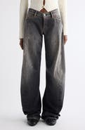 Acne Studios 2006 Black Trafa Paint Splatter Baggy Wide Leg Jeans
