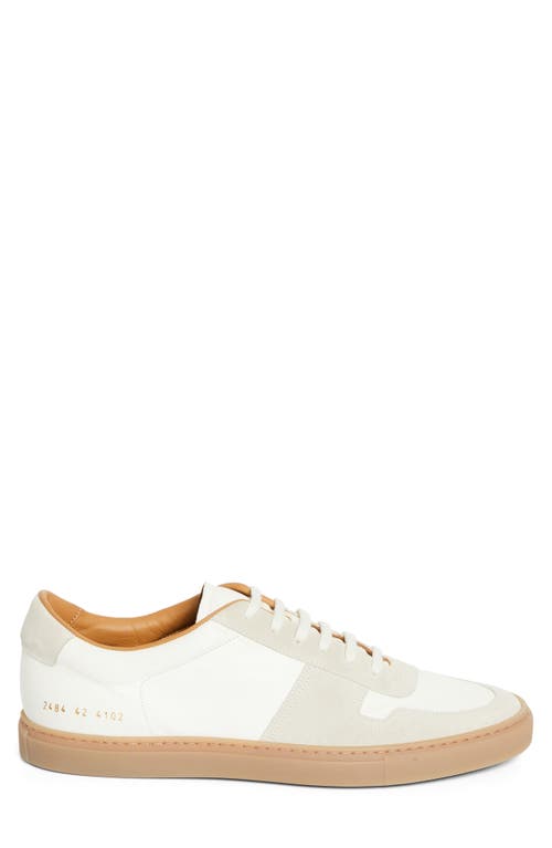 Common Projects Bball Panelled Leather Sneakers In 4102 Off White