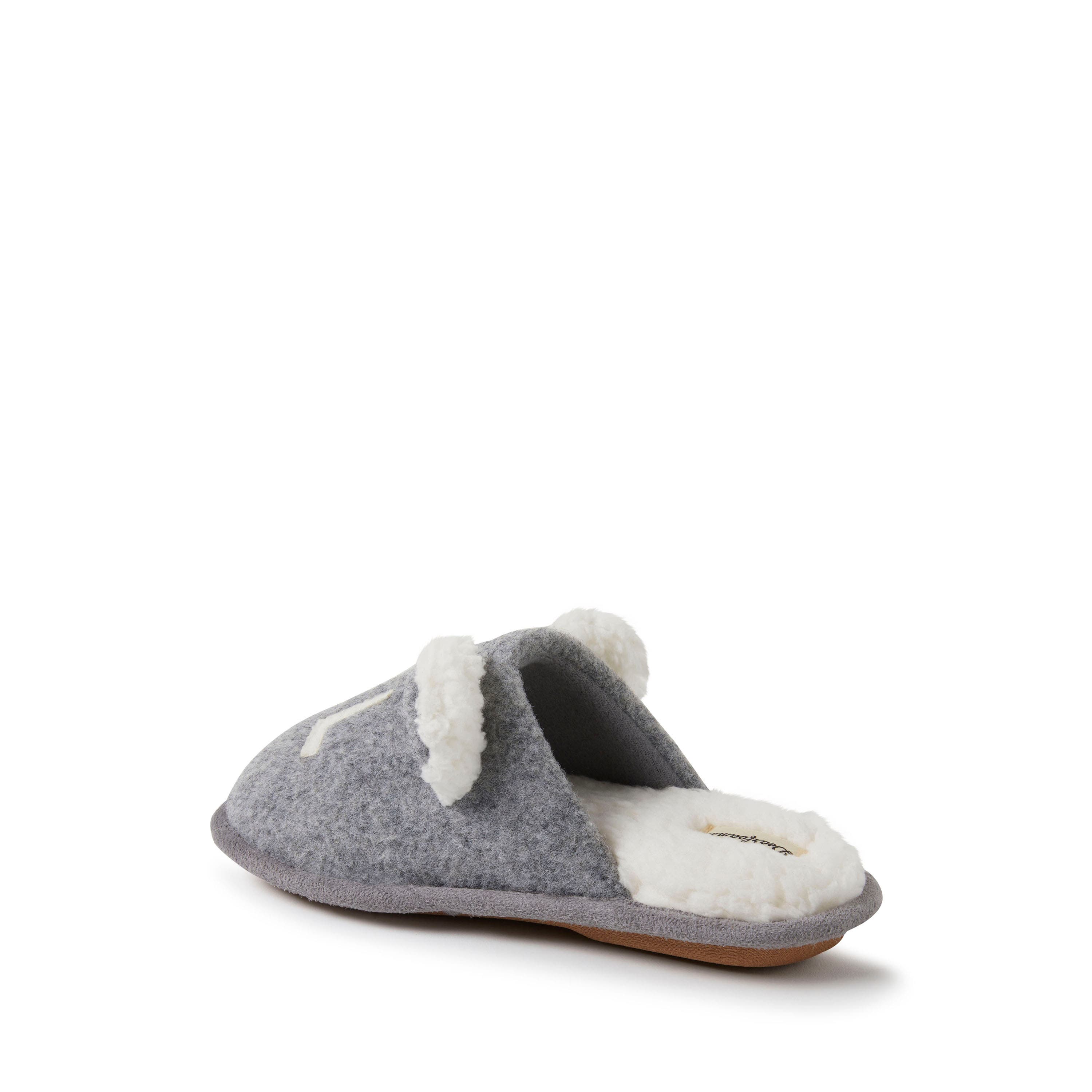 DEARFOAMS Casey Lil Bear Family Scuff Slipper, Alternate, color, Light Heather Grey