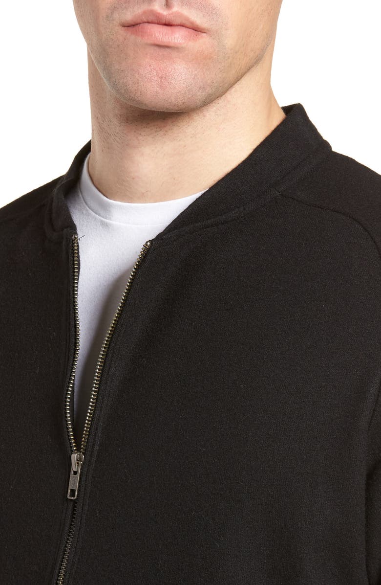NORDSTROM MEN'S SHOP Wool Blend Fleece Bomber Jacket, Alternate, color, 