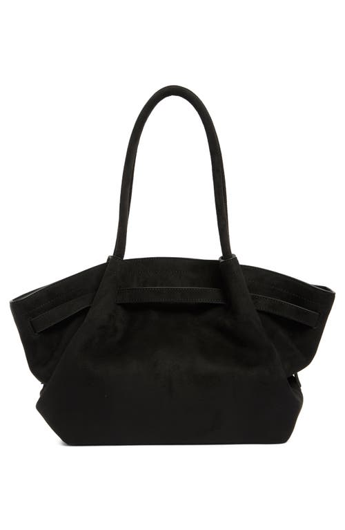 Jw Pei Medium Hana Faux Suede Tote In Black