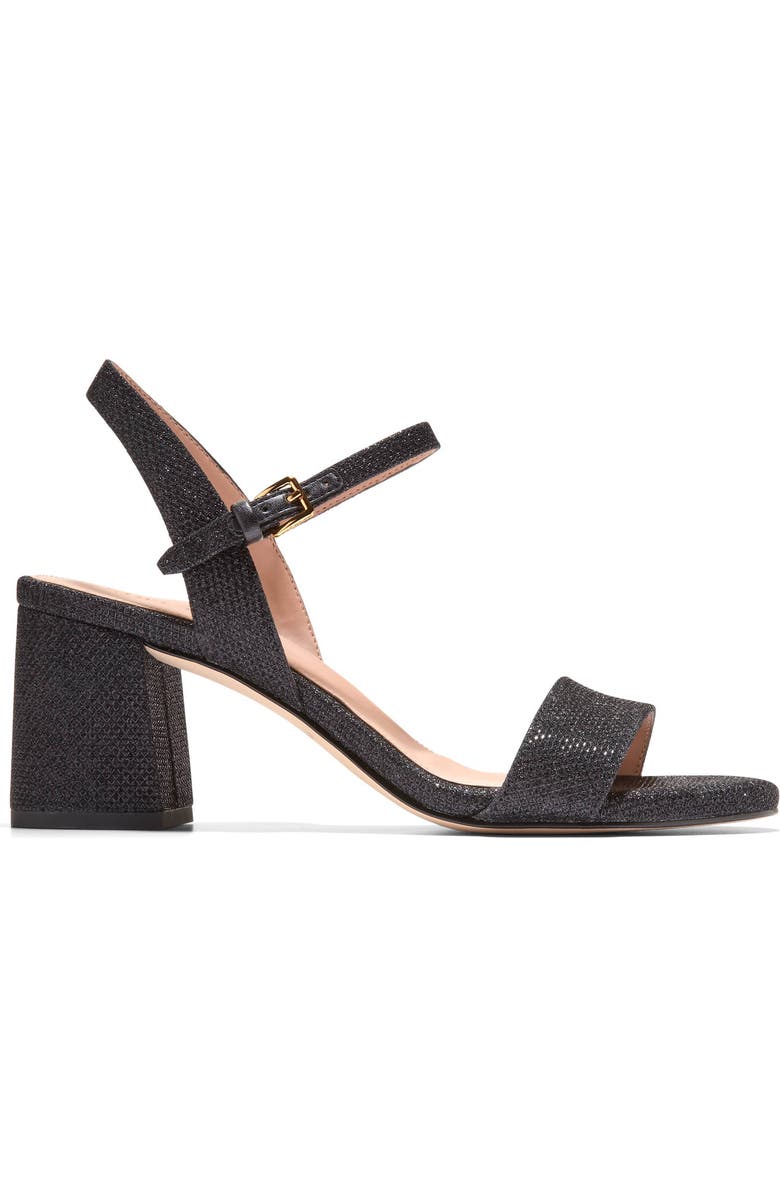 Cole Haan Josie Block Heel Sandal, Alternate, color, Black Glitter Mesh