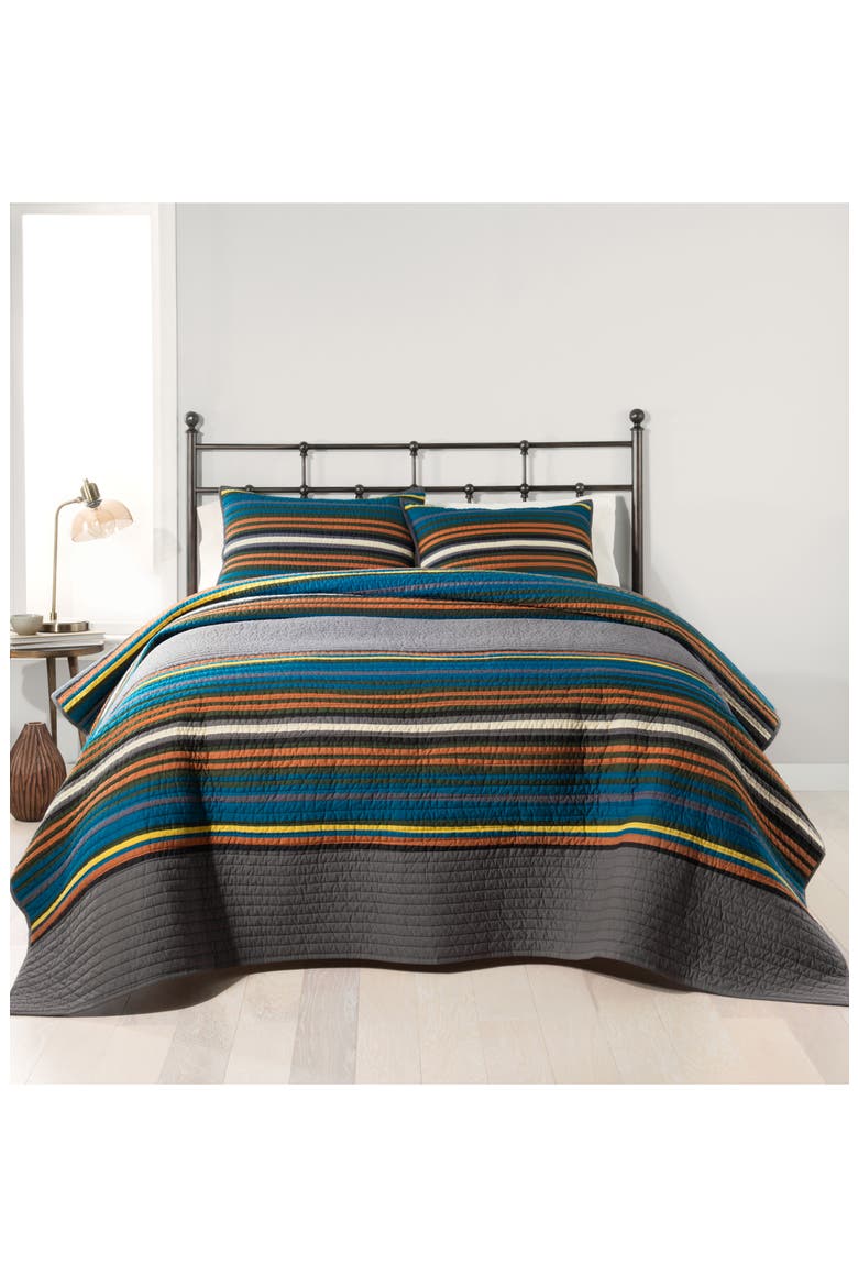 Olympic Park Quilt & Sham Set, Main, color, GREY