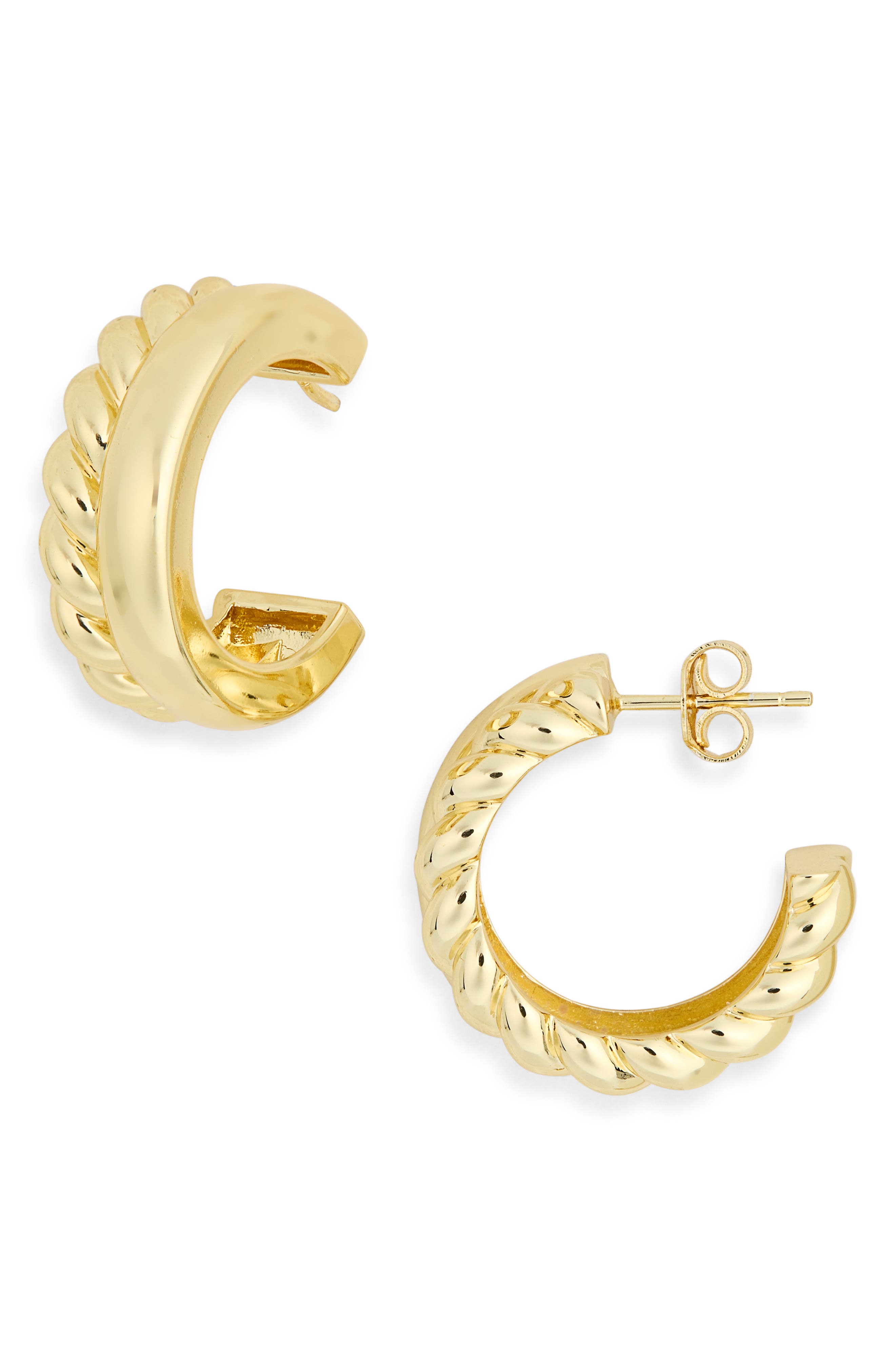 Textured Double Hoop Earrings