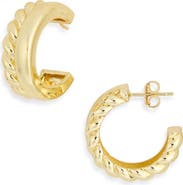 ARGENTO VIVO Textured Double Hoop Earrings