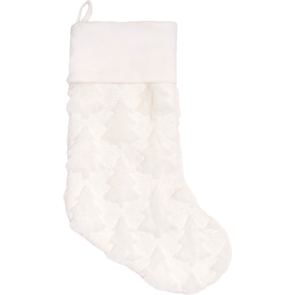 C & F Home C&f Home Frosted Tree Stocking In White