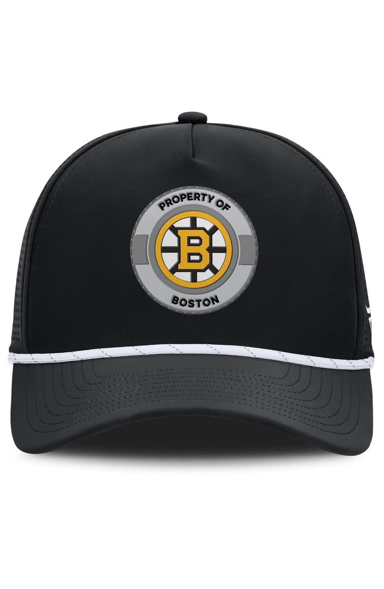 FANATICS Men's Fanatics Black Boston Bruins Authentic Pro Rink Adjustable Hat, Alternate, color, Black