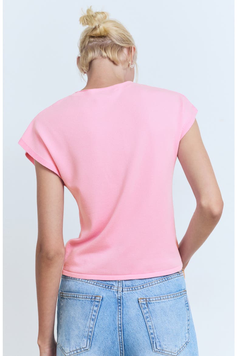 Cap Sleeve Fine Knit Sweater, Alternate, color, LT-PASTEL PINK