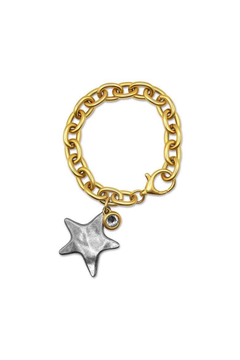 Prescott Bracelet with CZ, Main, color, Gold / Silver Star