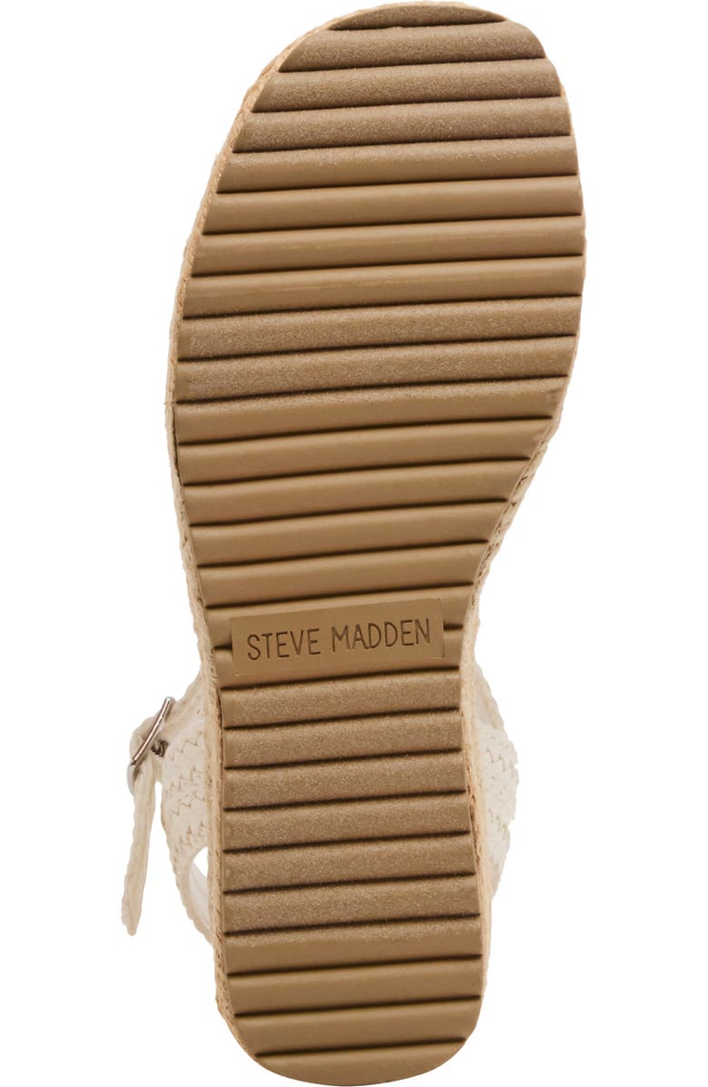 Steve Madden Kids' Jkiko Espadrille Ankle Strap Platform Wedge Sandal, Alternate, color, White