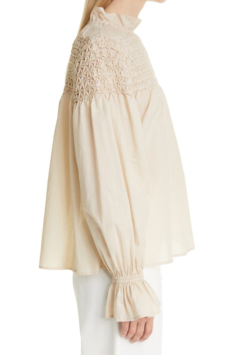 Merlette Majorelle Smocked Blouse, Alternate, color,