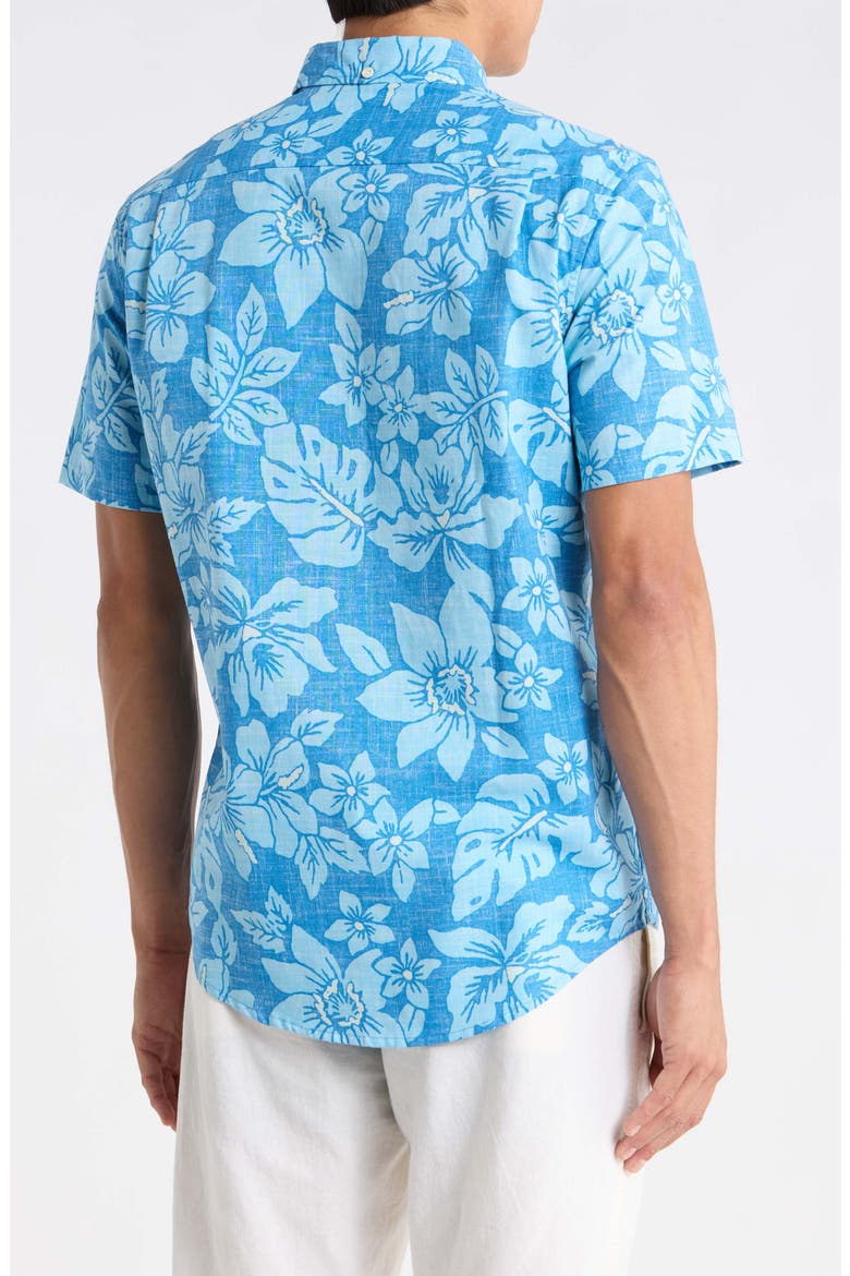 Costa Rica Floral Print Button-Down Shirt, Alternate, color, LIGHT BLUE