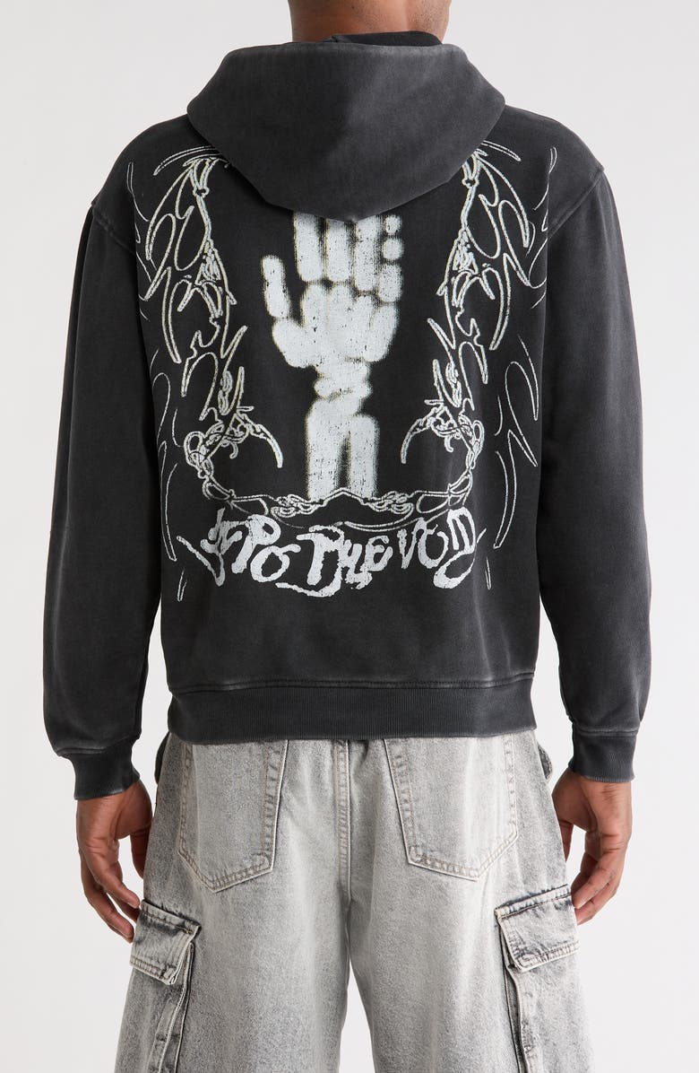 PacSun Into the Void Cotton Hoodie, Alternate, color, Black