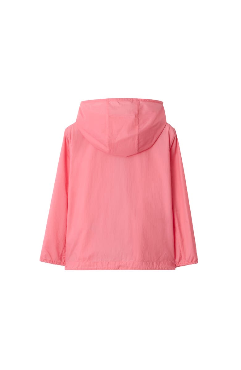Burberry Checker-tape Nylon Hooded Jacket, Alternate, color, Flamingo Pink