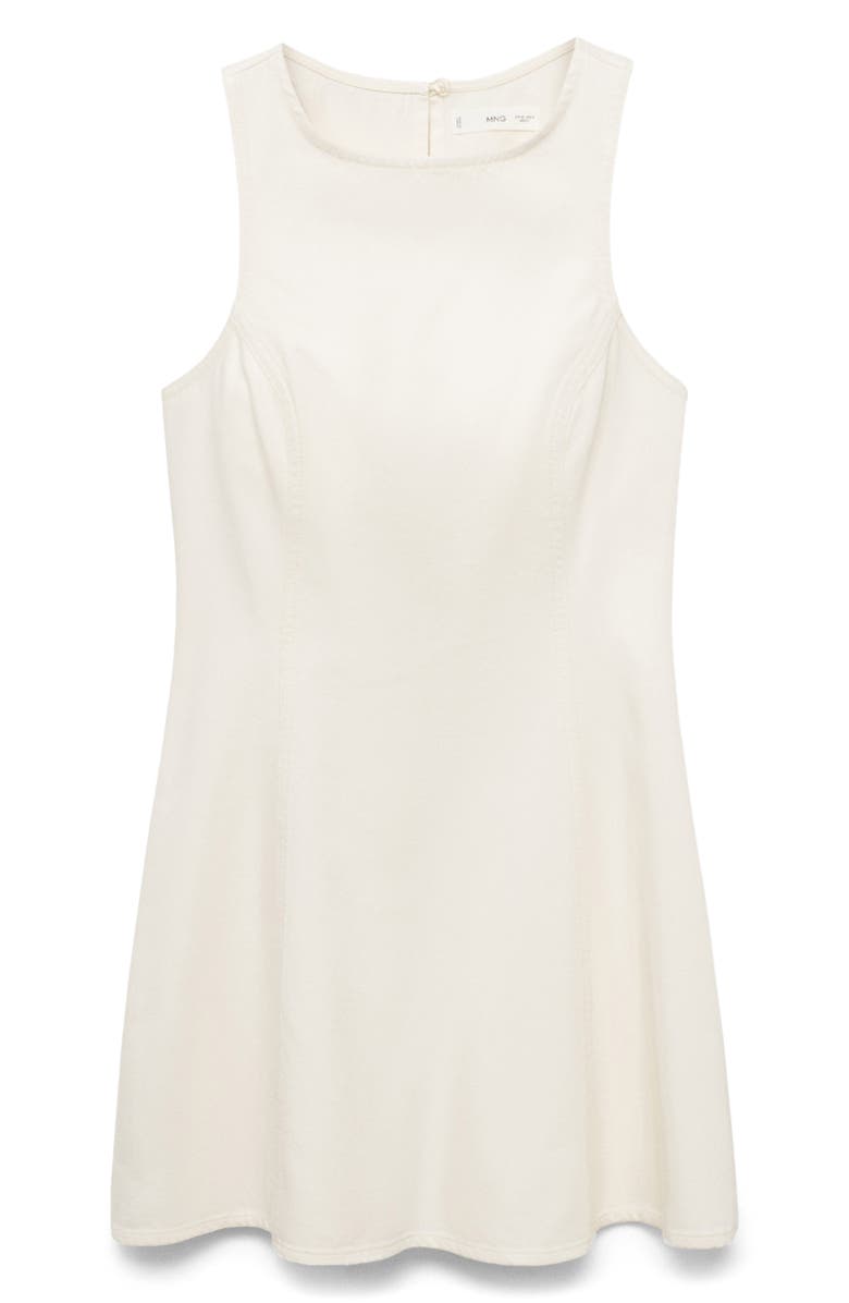 MANGO Sleeveless Denim Minidress, Alternate, color, Off White
