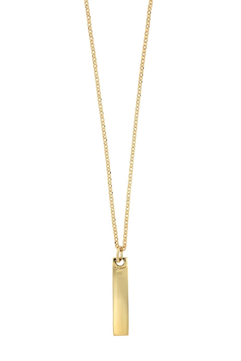 Men's 14K Gold Bar Pendant Necklace, Main, color, 14K YELLOW GOLD