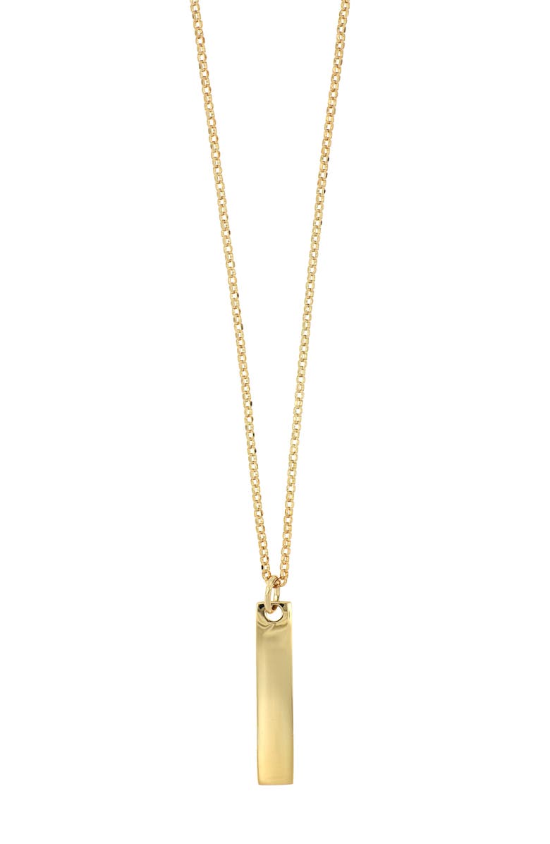 Bony Levy Men's 14K Gold Bar Pendant Necklace, Main, color, 