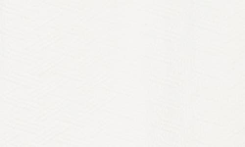 Fleece Factory Diamond Jacquard Short Sleeve Button-down Shirt In Ivory