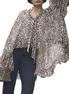 MINT VELVET Leopard Print Ruffle Blouse