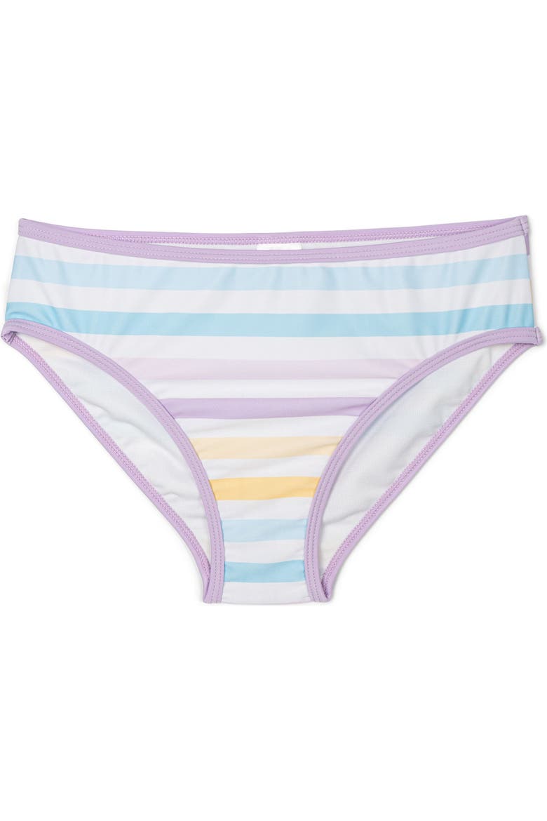 Lilo & Stitch 2-Piece Swimwear Bikini Top and Bottom Set, Alternate, color, Stitch Purple Stripe