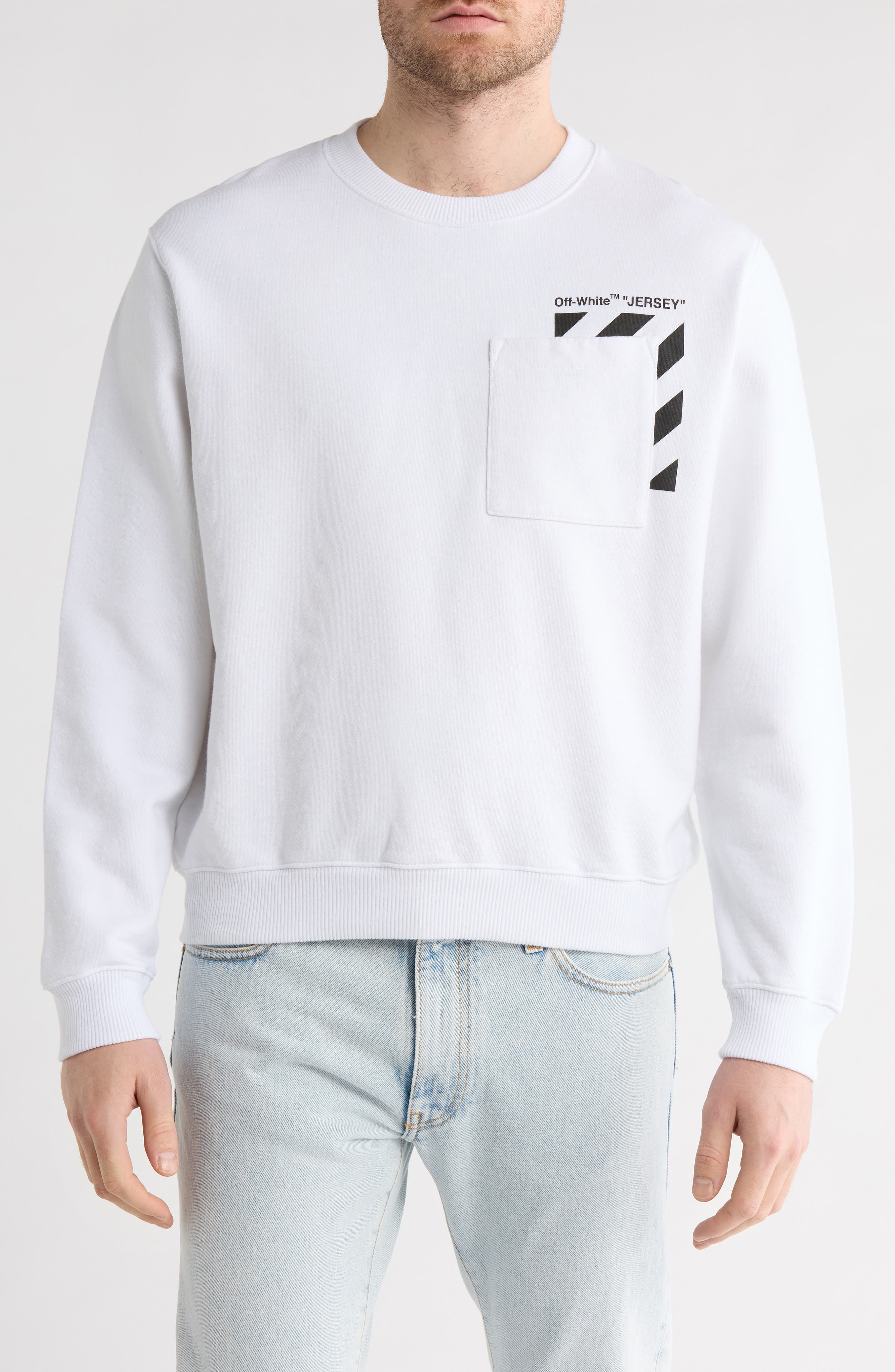 Off-White Diagonal Pocket Crewneck Sweatshirt