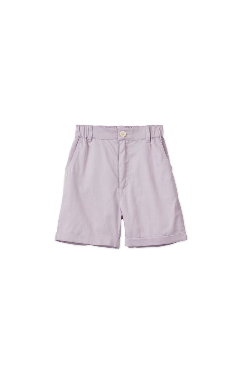 Vild House of Little Organic Cotton Woven Bermuda Shorts, Main, color, Lavender