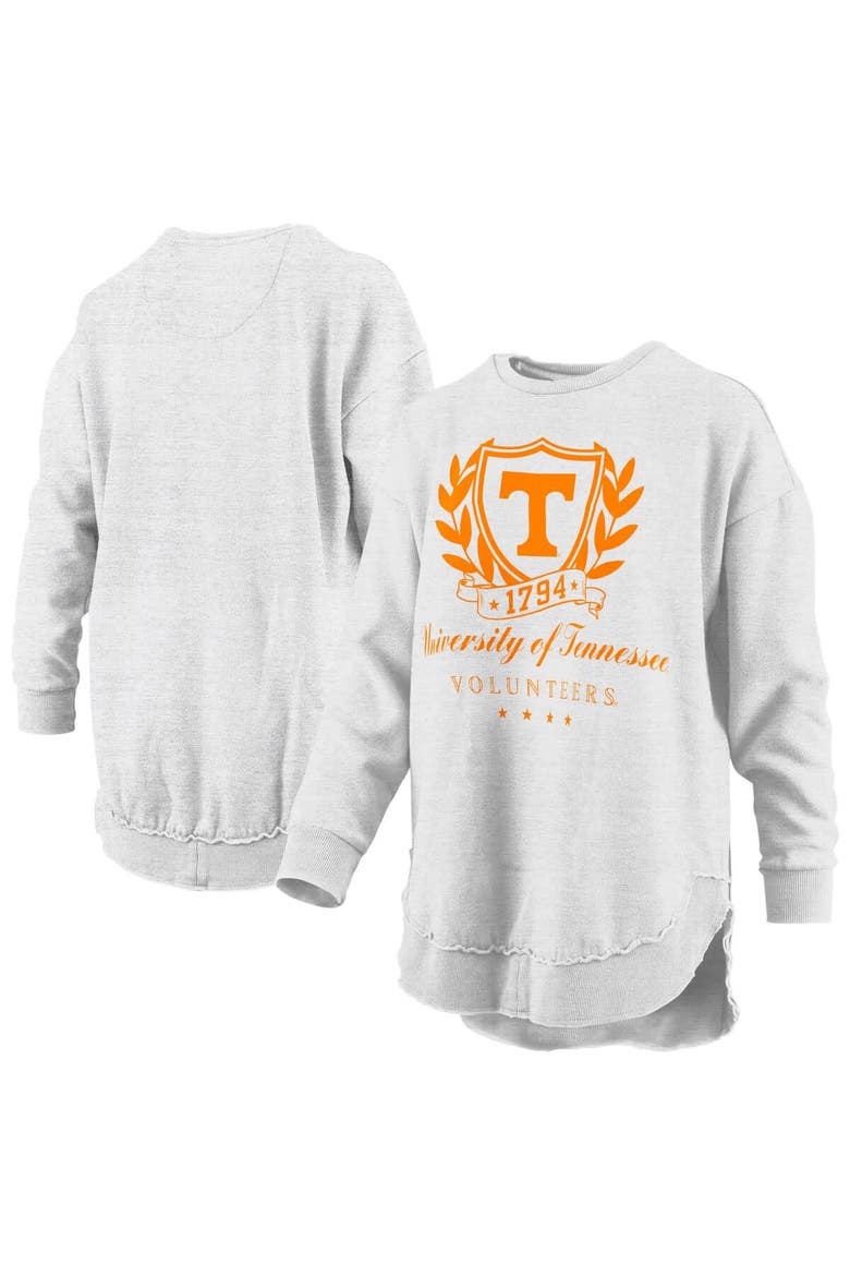 Women's Pressbox Heather Gray Tennessee Volunteers Field Day Melange Poncho Pullover Sweatshirt, Alternate, color, Heather Gray