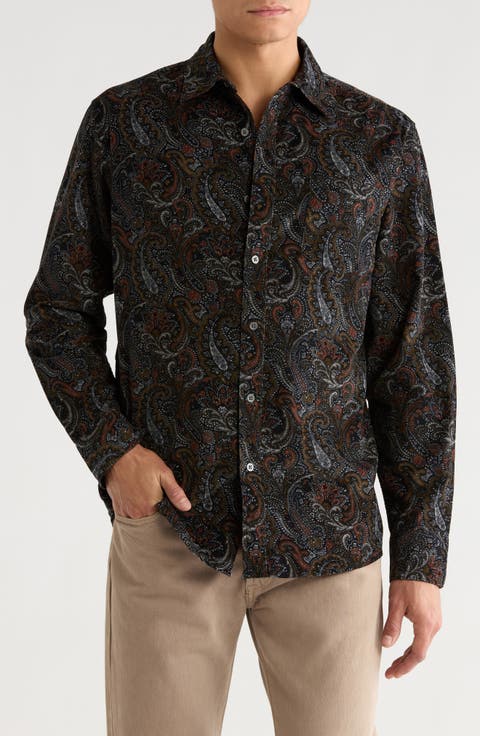 Ultrasoft Corduroy Long Sleeve Button-Up Shirt