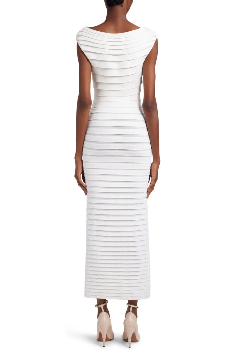 Tube Layered Stripe Dress, Alternate, color, BLANC