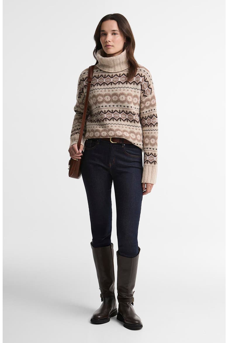 Helen Fair Isle Wool Blend Turtleneck Tunic Sweater, Alternate, color, BIRCH MULTI