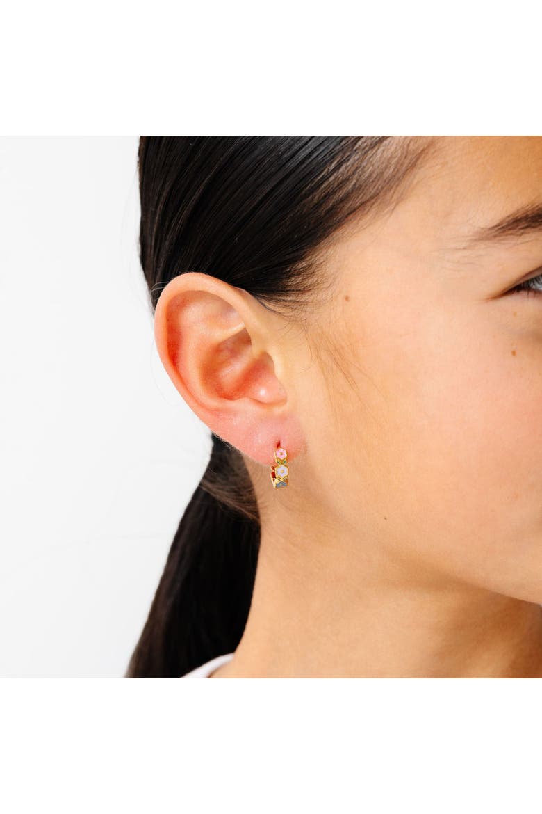 Flower Hoop, Alternate, color, Gold