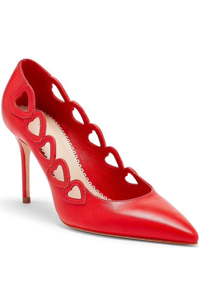 Cinq à Sept Margot Pointed Toe Pump, Main, color, Cardinal