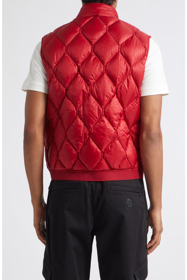 Erelia Diamond Quilted Down Vest, Alternate, color, DEEP RED