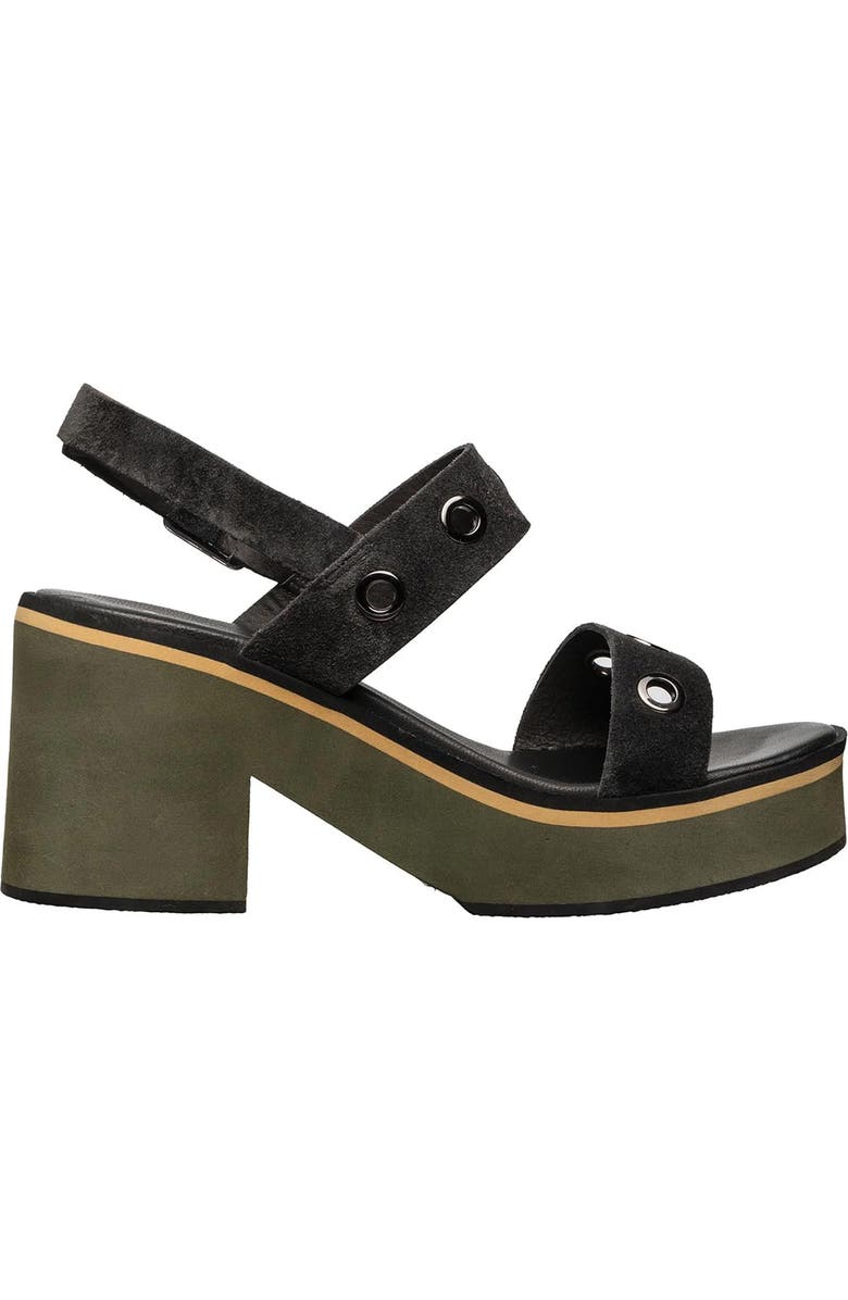 ANTELOPE Inez Grommet Platform Slingback Sandal, Alternate, color, Olive