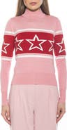 Alexia Admor Lisa Star Mock Neck Sweater