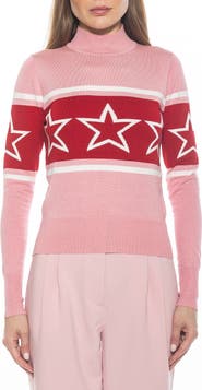 Alexia Admor Lisa Star Mock Neck Sweater