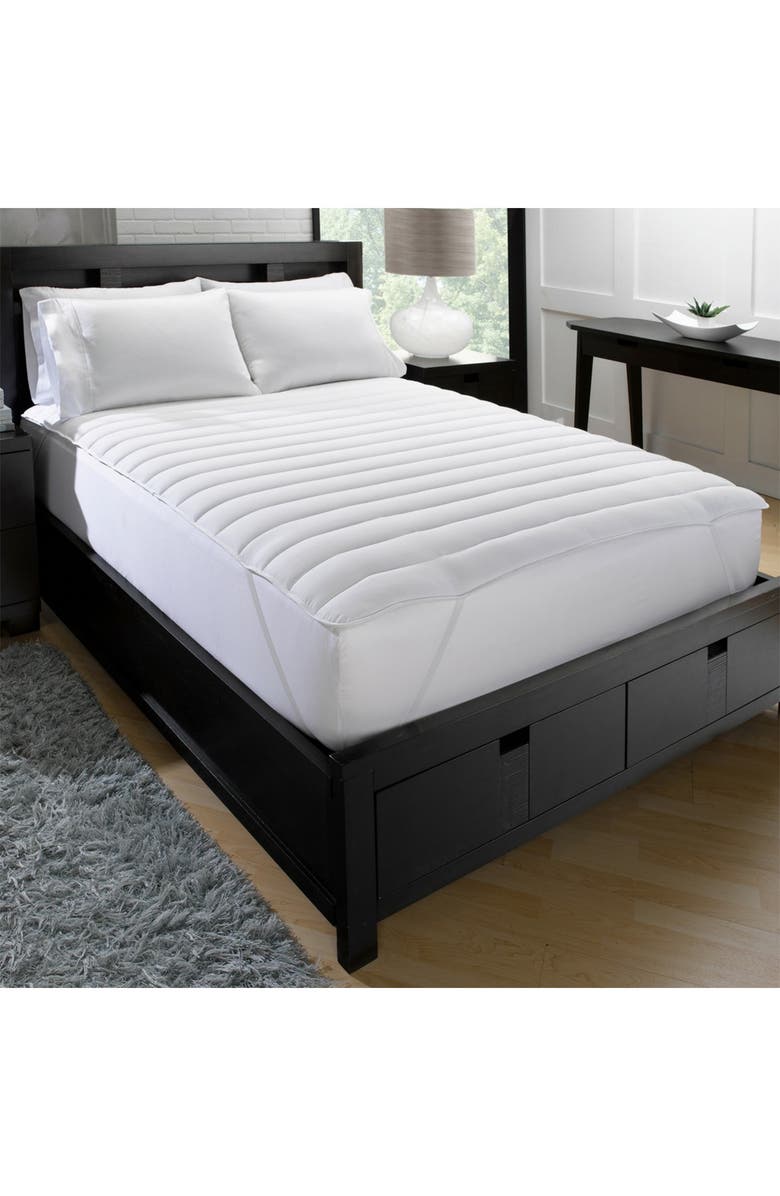 ELLA JAYNE HOME Big & Soft Fiber Bed Twin XL Mattress Pad - 39"x80", Alternate, color, White