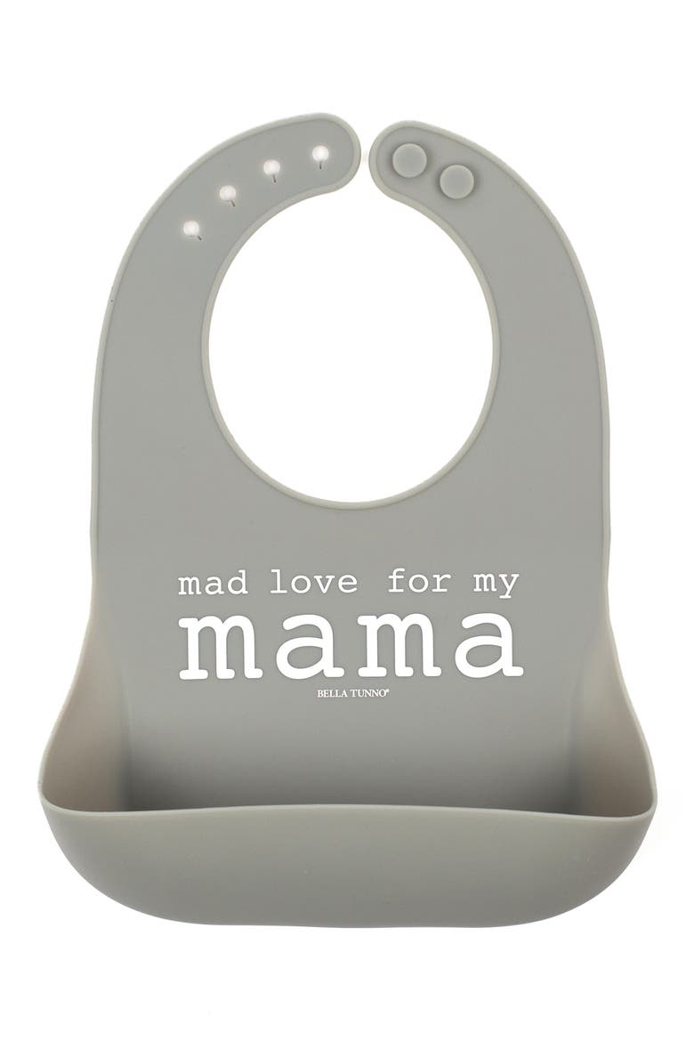Mad Love Silicone Wonder Bib, Main, color, GREY