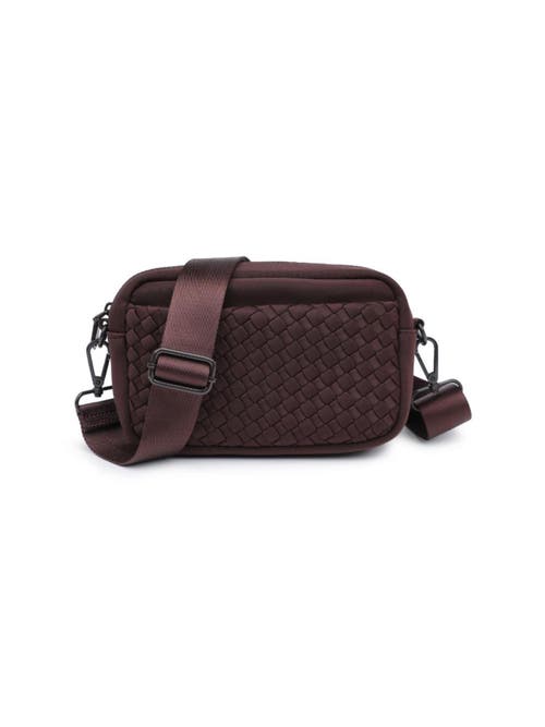 Sol and Selene Inspiration - Woven Neoprene Crossbody Bag in Chocolate at Nordstrom