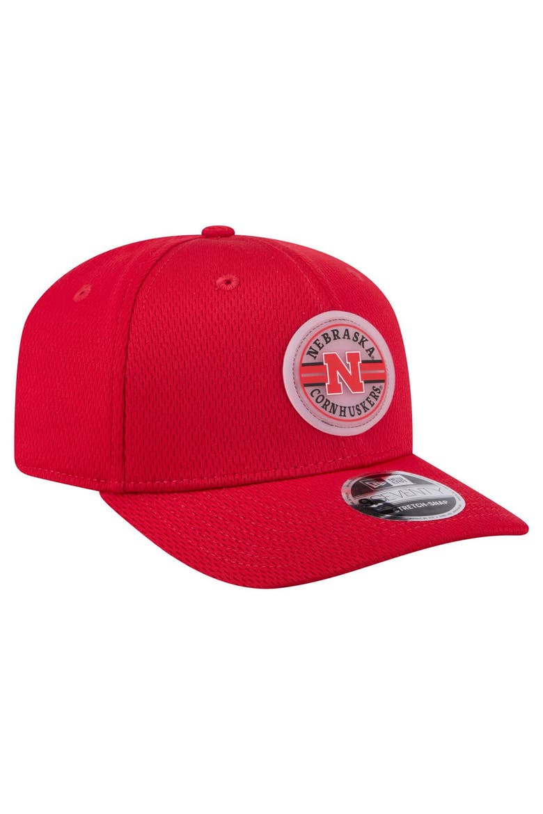 Men's New Era Scarlet Nebraska Huskers Patched 9SEVENTY Stretch-Snap Adjustable Hat, Alternate, color, Scarlet