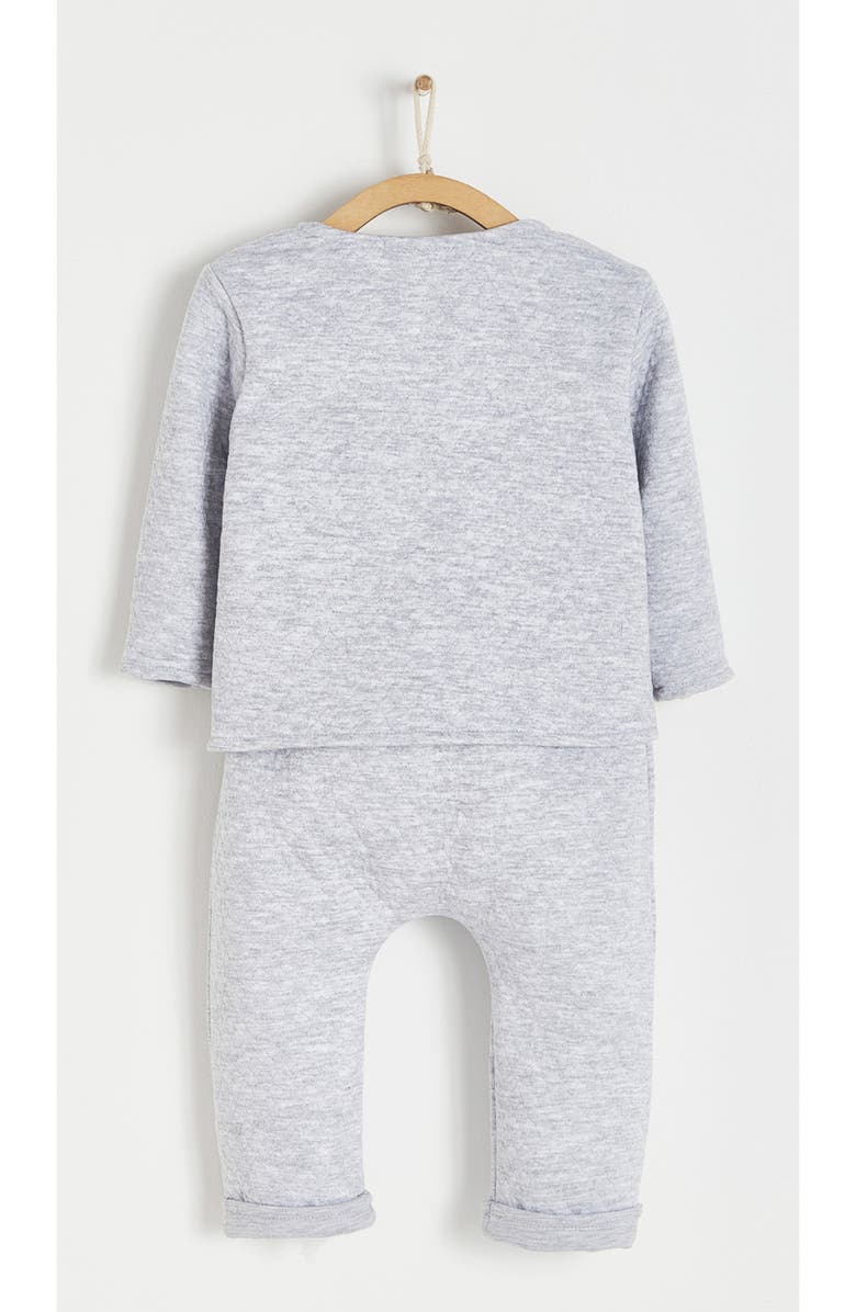 Babycottons Premium Peruvian Pima Cotton Matelasse 2 Piece Set for Infant, Alternate, color, Grey/Melange